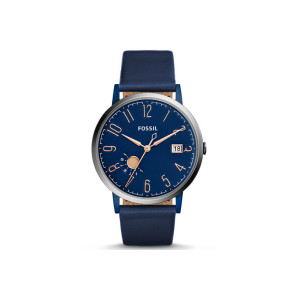 Watch strap Fossil ES4107 Leather Blue 20mm